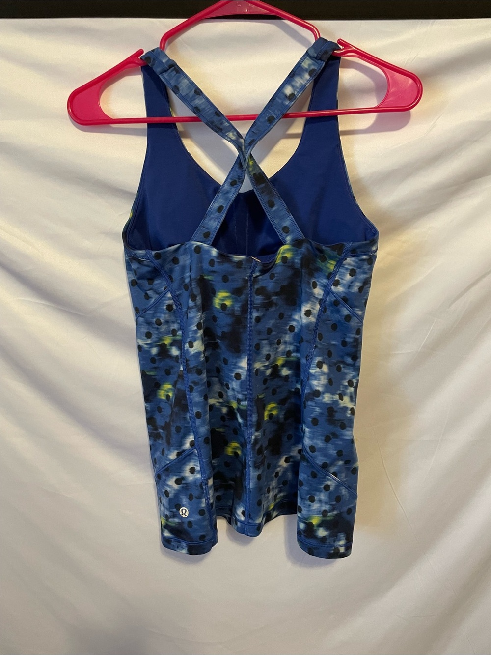 lululemon athletica Blue and Black Dot Print Athletic Top - Picture 6 of 8
